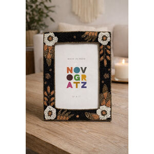 Novogratz Beaded Floral 5x7 Picture Frame 5” X 7”